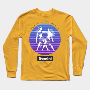 Gemini Black Girl Magic (Zodiac sign) Long Sleeve T-Shirt